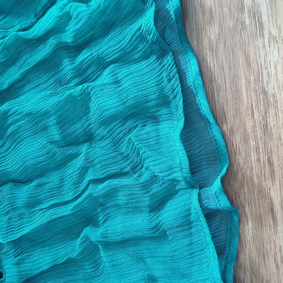 Sundance Green Ruffled Tiered Sundress with Bishop Sleeves - Picture 11 of 12